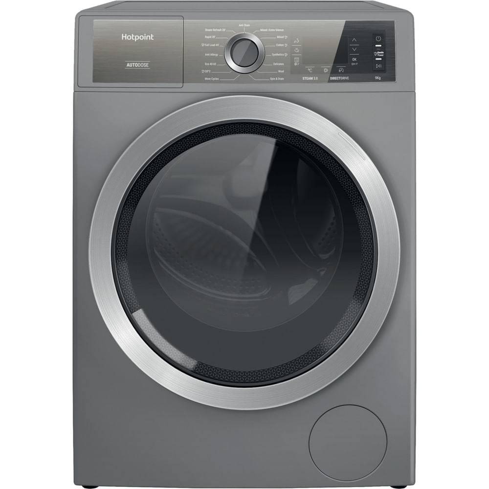 Hotpoint GentlePower Washing Machine - Silver - 9kg - 1400RPM - A Rated - H8 W946SB UK