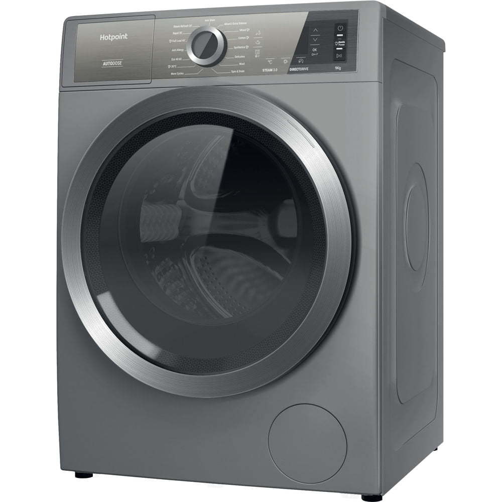 Hotpoint GentlePower Washing Machine - Silver - 9kg - 1400RPM - A Rated - H8 W946SB UK