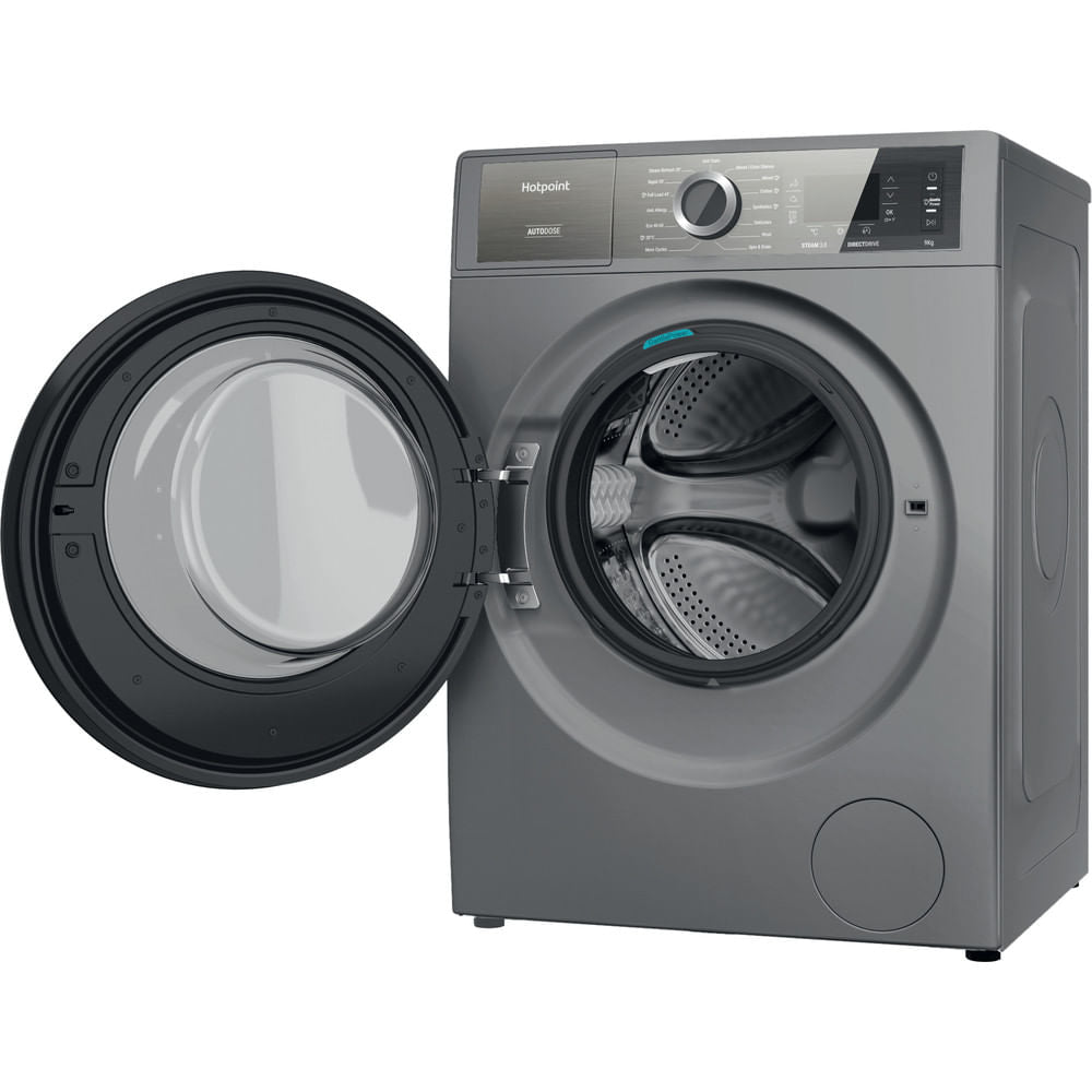 Hotpoint GentlePower Washing Machine - Silver - 9kg - 1400RPM - A Rated - H8 W946SB UK