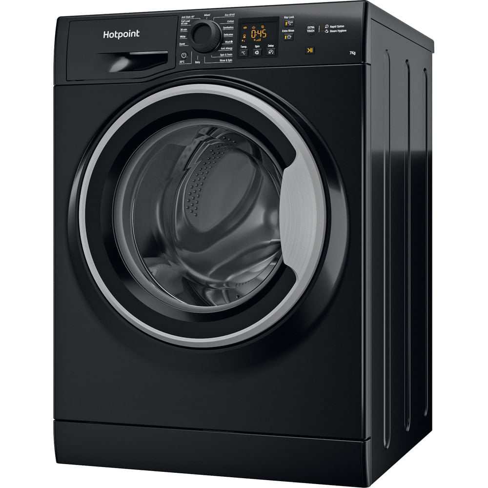 Hotpoint NSWM 743U BS UK N Washing Machine - Black