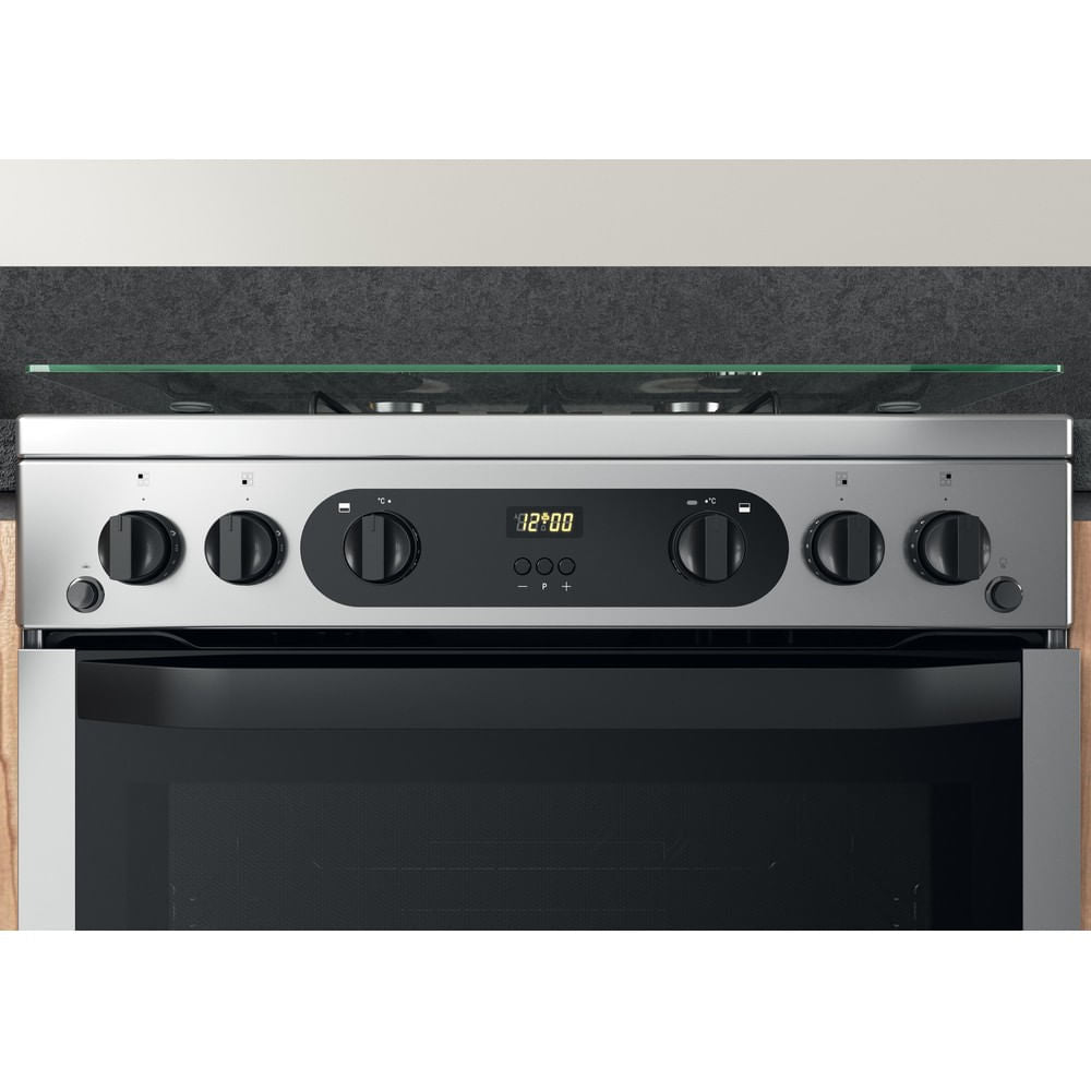 Hotpoint HDM67G0CCXUK 60cm Double Gas Cooker - Inox