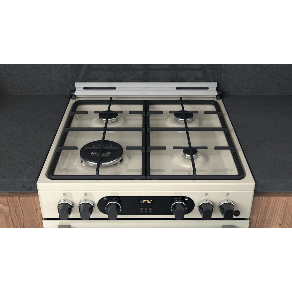 Hotpoint CD67G0C2CJUK Gas Cooker - 60Cm - Double Oven - Jasmine