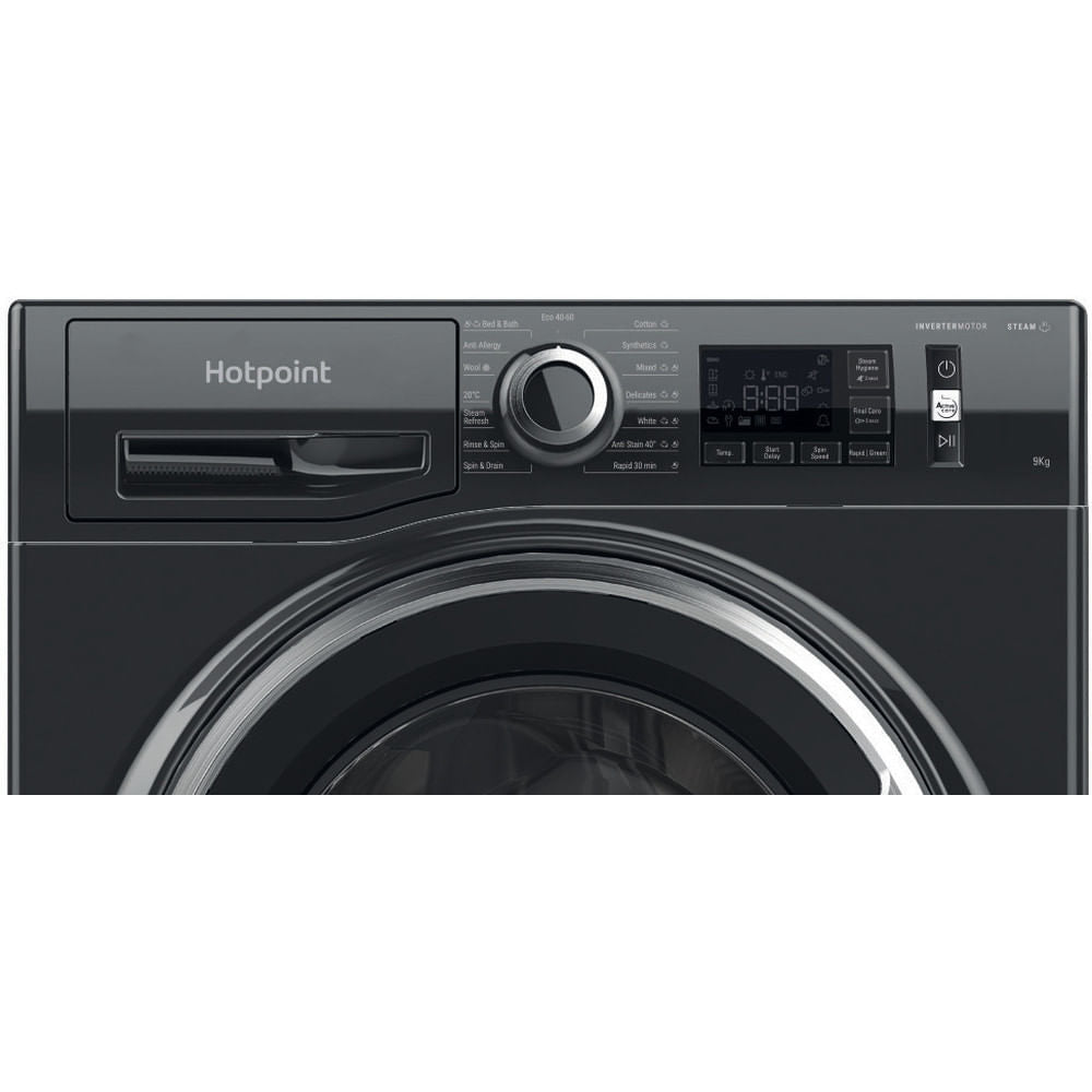 Hotpoint ActiveCare Washing Machine - Black - 9kg - 1400 RPM - A Rated - NM11 946 BC A UK N