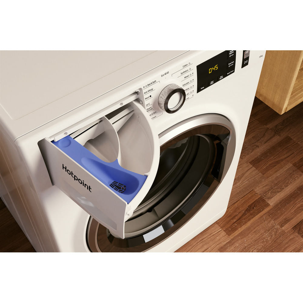 Hotpoint ActiveCare Washing Machine - White - 10kg - 1600RPM - B Rated - NM11 1065 WC A UK N