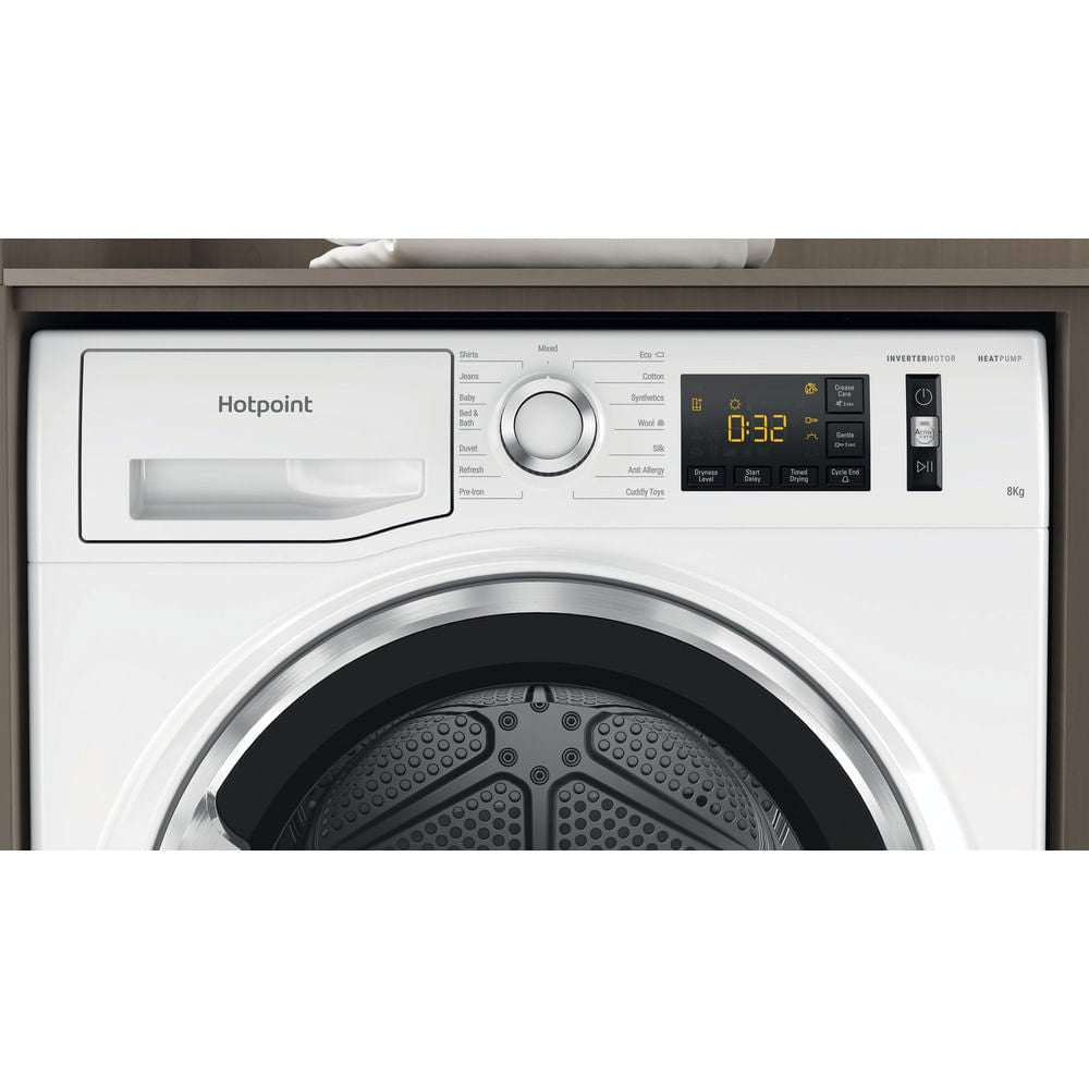 Hotpoint ActiveCare Heat Pump Tumble Dryer - White - 8kg - A++ Rated - NT M11 82XB