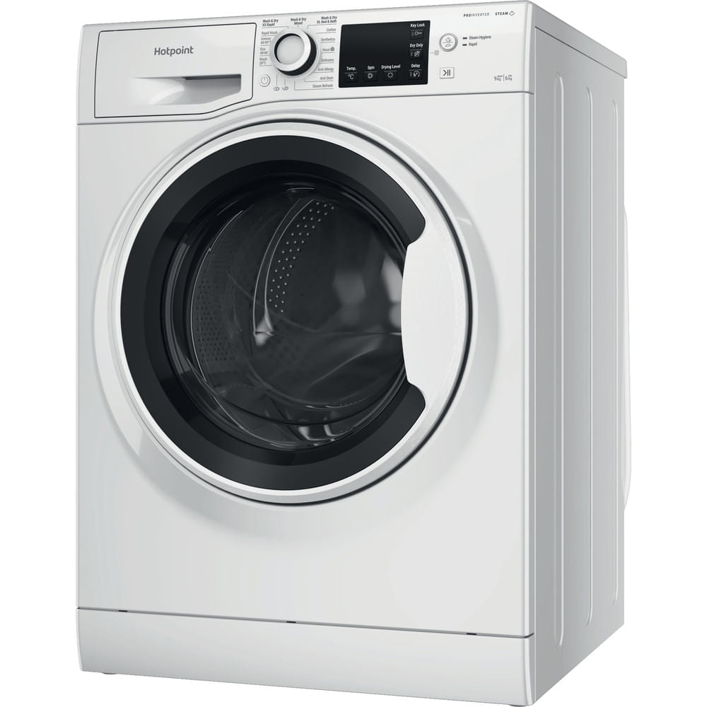 Hotpoint NDB9635WUK white 9+6kg washer dryer - freestanding