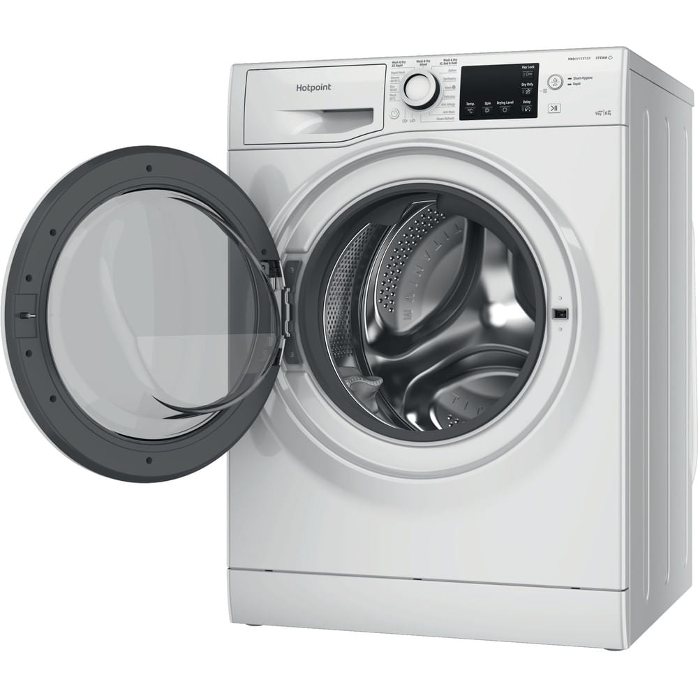 Hotpoint NDB9635WUK white 9+6kg washer dryer - freestanding