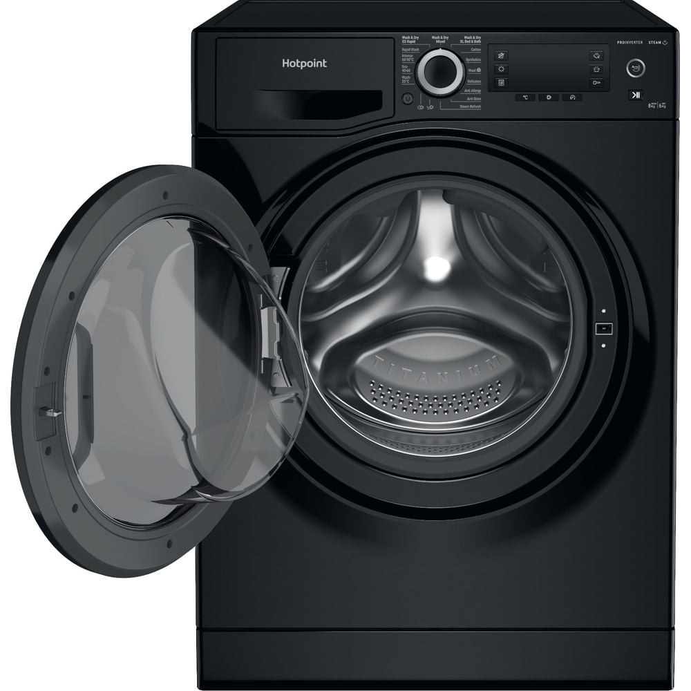 Hotpoint ActiveCare 8+6KG Black Freestanding Washer Dryer - NDD8636BDAUK