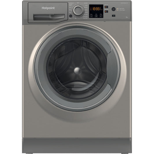 Hotpoint AntiStain40 Washing Machine - Graphite - 9k - 1400RPM - B Rated - NSWR 945C GK UK N