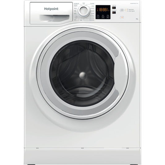 Hotpoint AntiStain40 Washing Machine - White - 8kg - 1600 RPM - C Rated - NSWM 864C W UK N