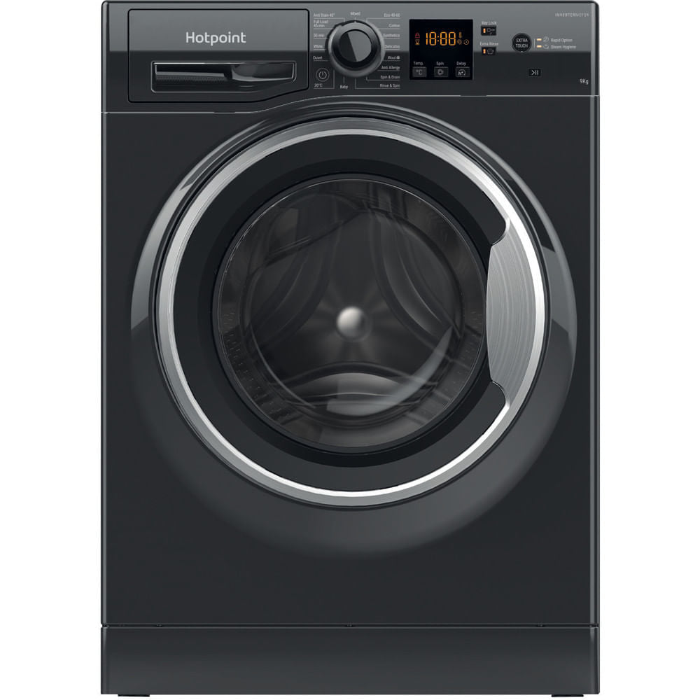 Hotpoint NSWM945CBSUKN Black 9kg Freestanding Washing Machine