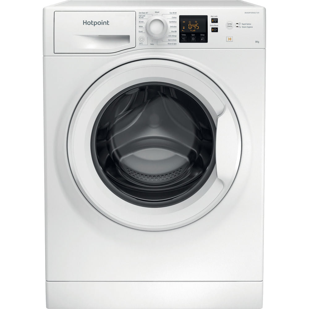 Hotpoint NSWM845CWUKN White 8kg Freestanding Washing Machine