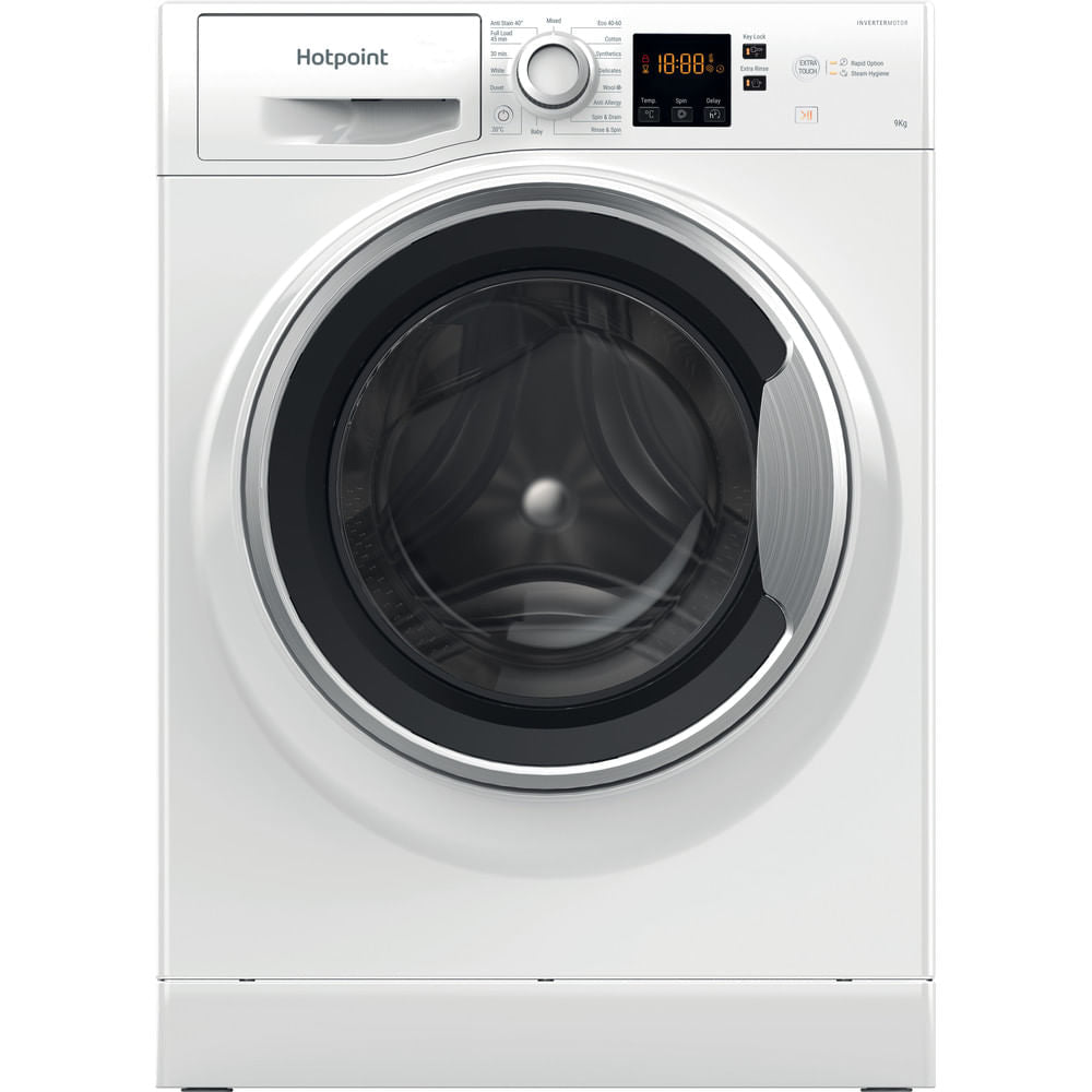 Hotpoint AntiStain40 Washing Machine - White - 9kg - 1600RPM - B Rated - NSWE965CWSUKN