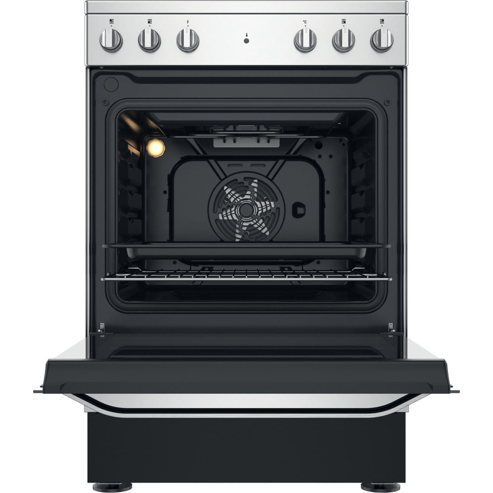 Hotpoint HS67V5KHXUK Silver Electric Single Cooker