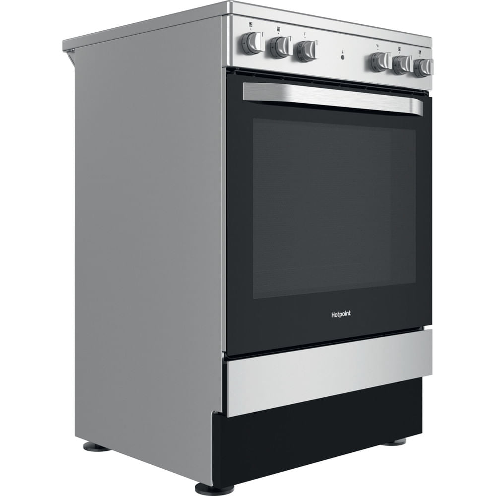 Hotpoint HS67V5KHXUK Silver Electric Single Cooker