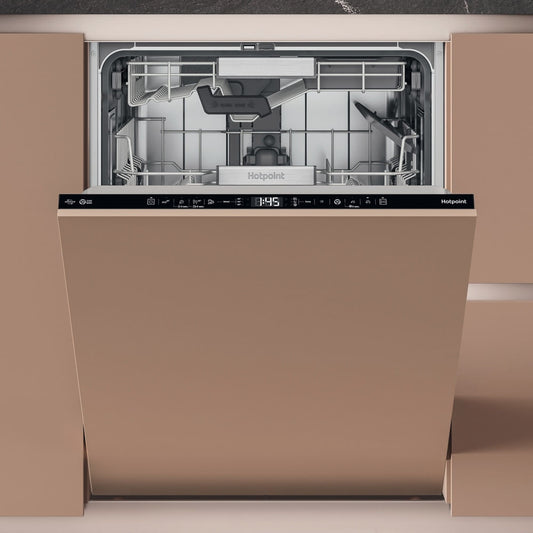 Hotpoint Hydroforce Full Size Built In Dishwasher - 14 Place Setting - B Rated - H8I HT59 LS UK