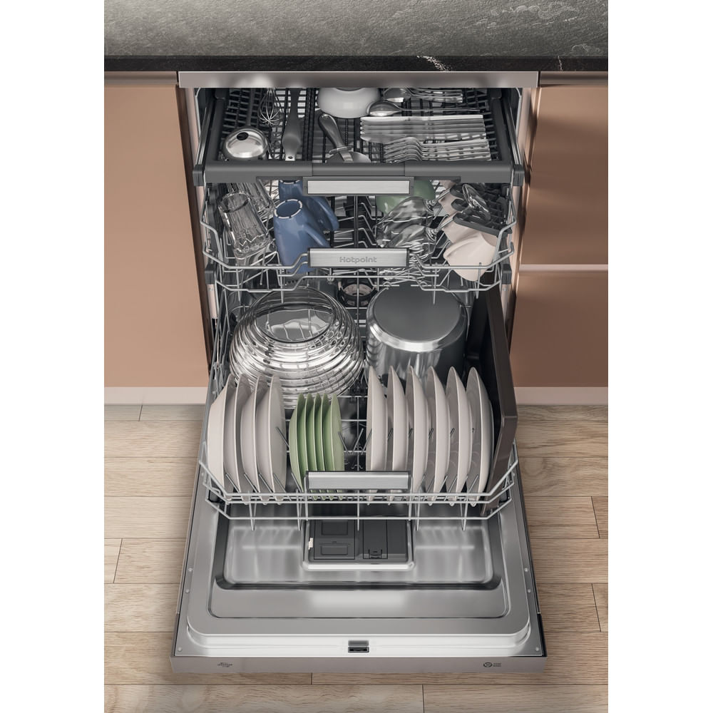 Hotpoint Full Size Freestanding Dishwasher - Stainless Steel - 15 Place Settings- B Rated - H7F HS51 X UK