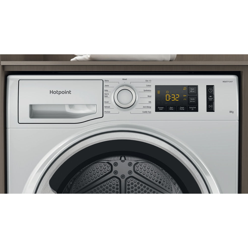 Hotpoint Crease Care NT M11 82SSK UK 8kg Heat Pump Tumble Dryer