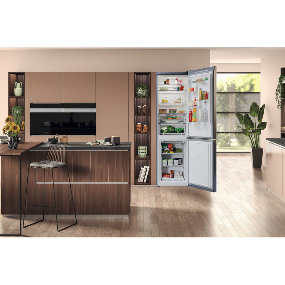 Hotpoint Total No Frost H7X 93T SX M Fridge Freezer - Saturn Steel