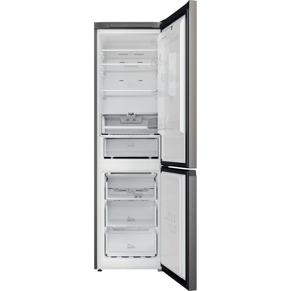 Hotpoint Total No Frost H7X 93T SK M Fridge Freezer - Silver/Black