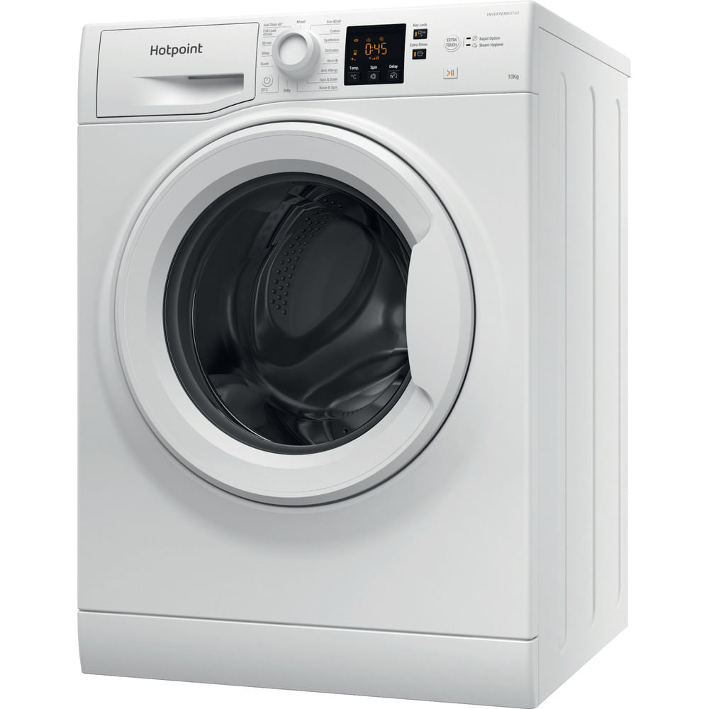 Hotpoint Anti-stain Washing Machine - White - 10kg - 1400rpm - A Rated - NSWM 1046 W UK