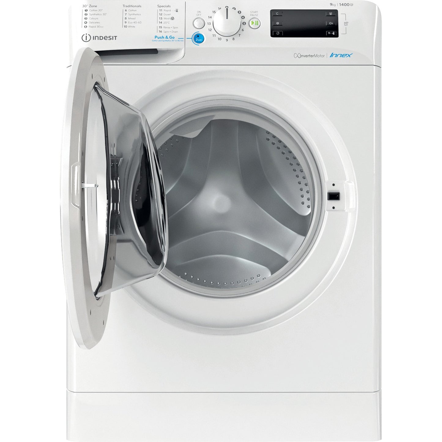 Indesit BWE91496XWUKN 9kg 1400rpm Freestanding Washing Machine - White