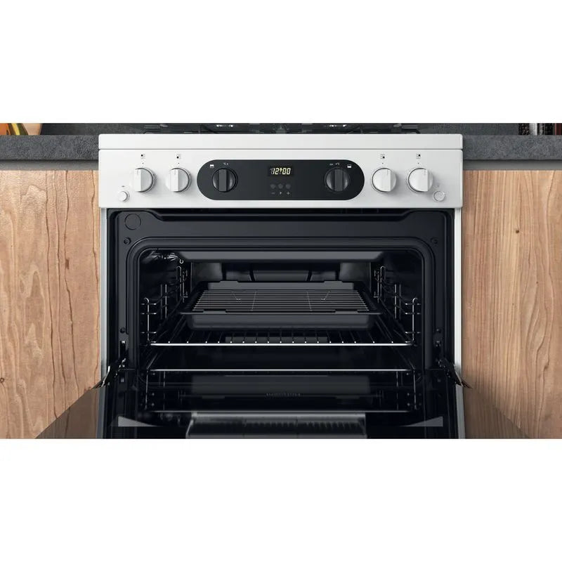 Hotpoint HDM67G0CCW/UK Double Gas Cooker White