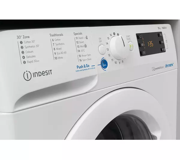 INDESIT BWE 91684X W UK N 9 kg 1600 Spin Washing Machine – White