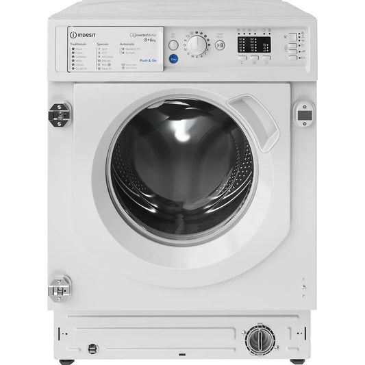 Indesit BI WDIL 861284 UK Integrated washer dryer 8+6kg 1200rpm White