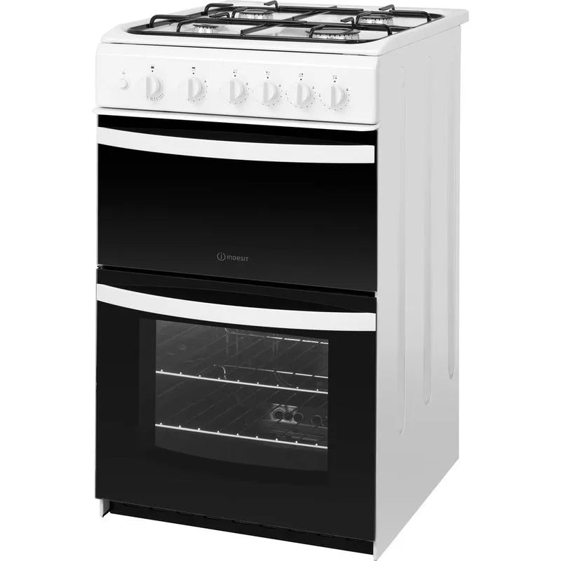 Indesit ID5G00KMW/UK Gas Freestanding Double Cooker 50cm White