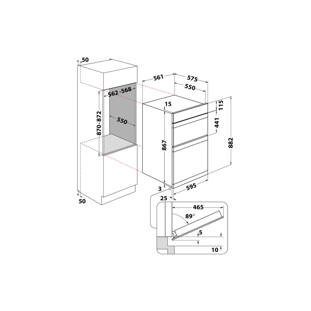 Hotpoint Built-In Double Oven Electric (Model: F102291)