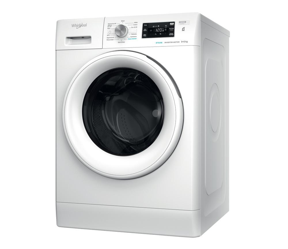 Whirlpool freestanding washer dryer: 9,0kg - FFWDB 964369 WV UK