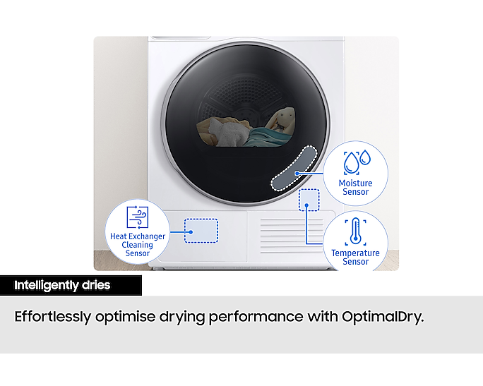 Samsung Bespoke AI™ Series 8 DV90BB9445GHS1 with Super Speed Dry, Heat Pump Tu0mble Dryer, 9kg