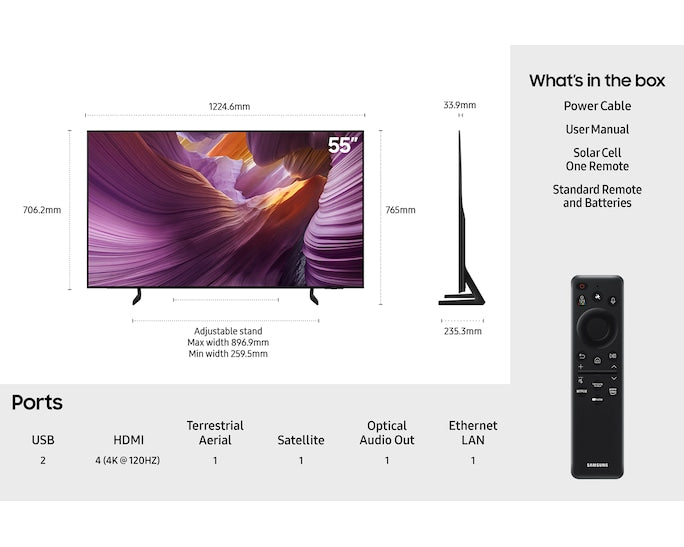 Samsung QE55S85FAUXXU 55" OLED S85F 4K Vision AI Smart TV (2025)
