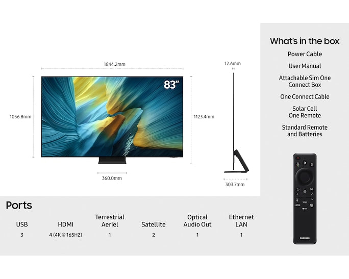 Samsung QE83S95FAEXXU 83" OLED S95F  4K  Vision AI Smart TV (2025)