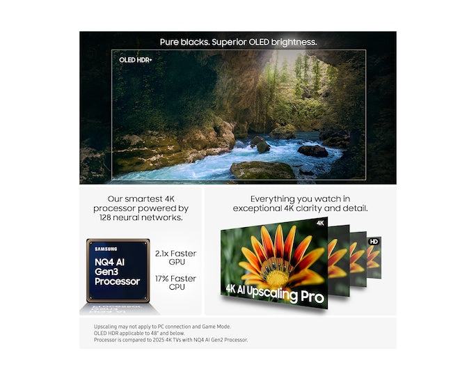 Samsung QE83S90FAEXXU 83" OLED S90F 4K Vision AI Smart TV (2025)