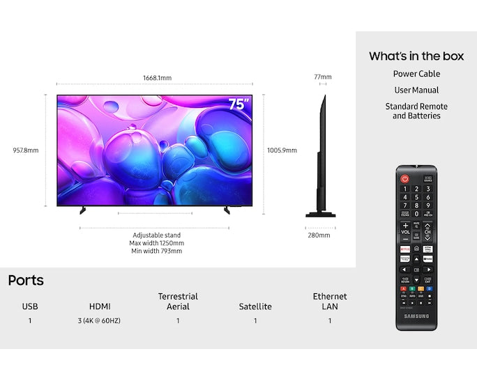 Samsung QE75Q6FAAKXXU 75" QLED Q6F 4K Smart TV (2025)