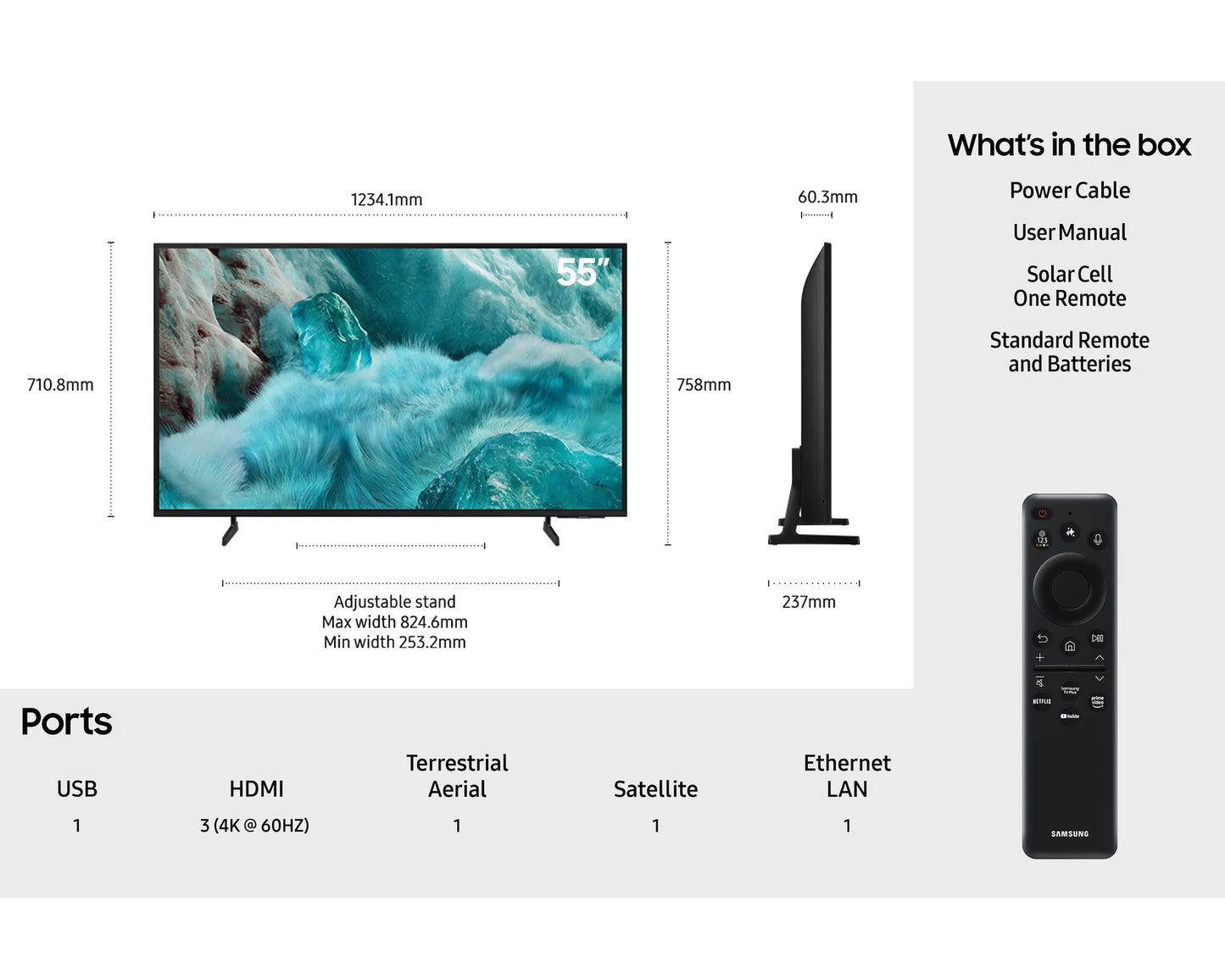 Samsung QE55Q7FAAUXXU 55" QLED Q7F 4K Vision AI Smart TV (2025)