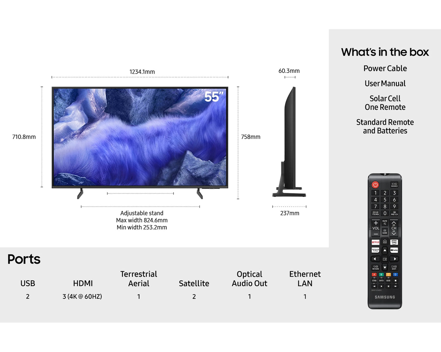 Samsung QE55QEF1AUXXU 55" QLED QEF1 4K Vision AI Smart TV (2025)