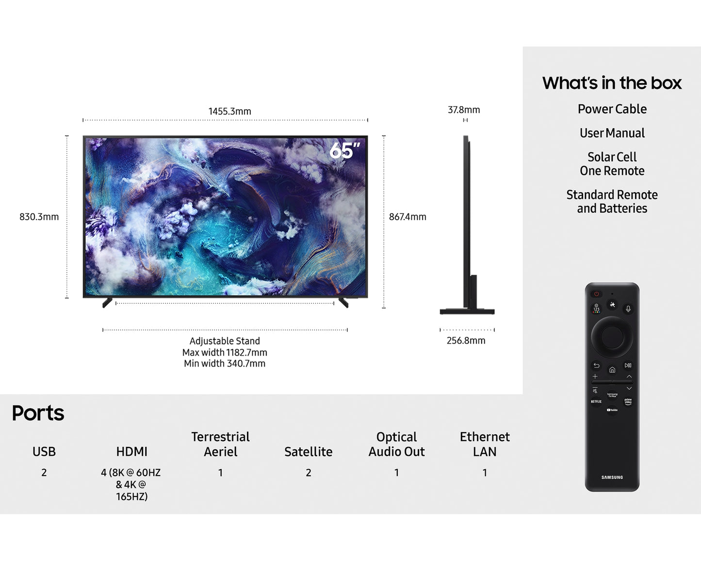 Samsung QE65QN900FTXXU 65" Neo QLED QN900F 8K Vision AI Smart TV (2025)
