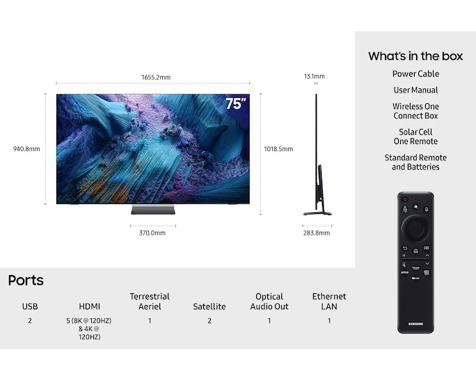 Samsung QE75QN990FTXXU 75" Neo QLED QN990F 8K Vision AI Smart TV (2025)