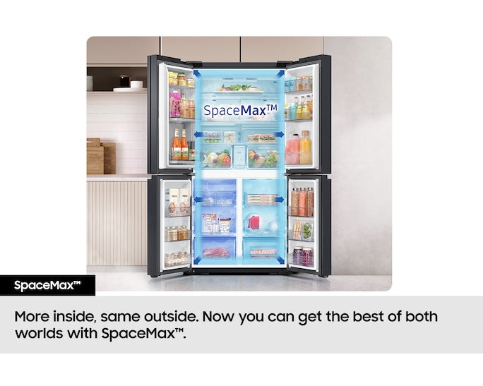 Samsung RF65DG9H0EB1EU Bespoke AI 4 Door French Door Refrigerator Family Hub 636L