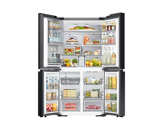 Samsung RF65DB970E22EU Bespoke See Thru Door French Style Smart Fridge Freezer - Clean Black