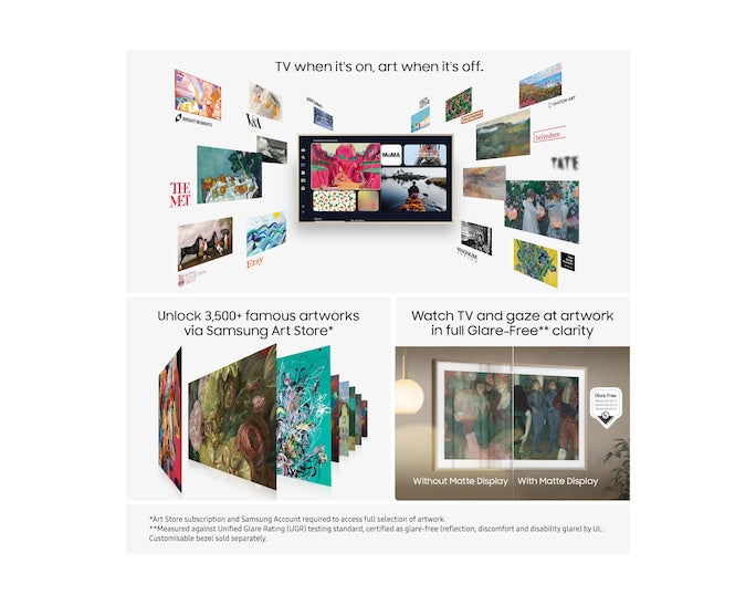 Samsung QE50LS03FAUXXU 50" The Frame QLED 4K Vision AI Smart TV (2025)