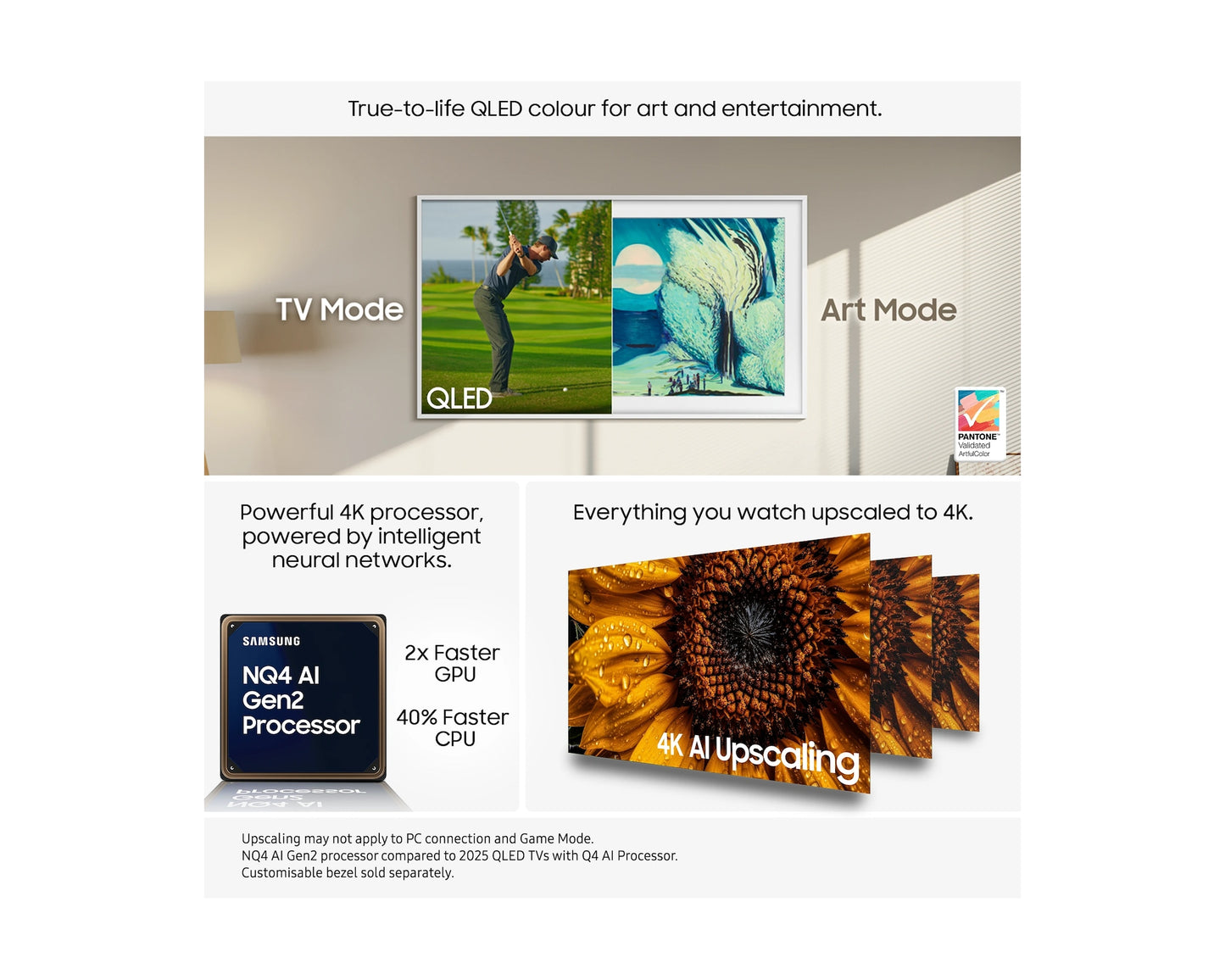 Samsung QE50LS03FAUXXU 50" The Frame QLED 4K Vision AI Smart TV (2025)