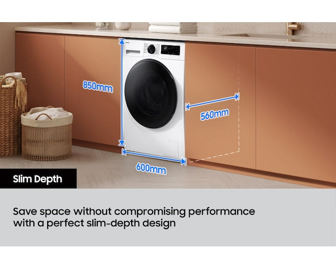 Samsung WD90DG5G34BEEU Slim Depth Washer Dryer Series 5 AI Energy 9KG & 5KG