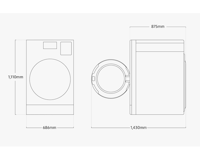 Samsung WD18DB8995BZT1 Washer Dryer Series 9 Large Capacity 18kg & 11kg