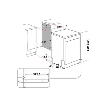 Whirlpool Supreme Clean WFC 3C33 PF X UK Dishwasher - Stainless Steel