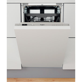 Whirlpool Integrated Dishwasher: in Silver, Slimline - WSIC 3M27 C UK N